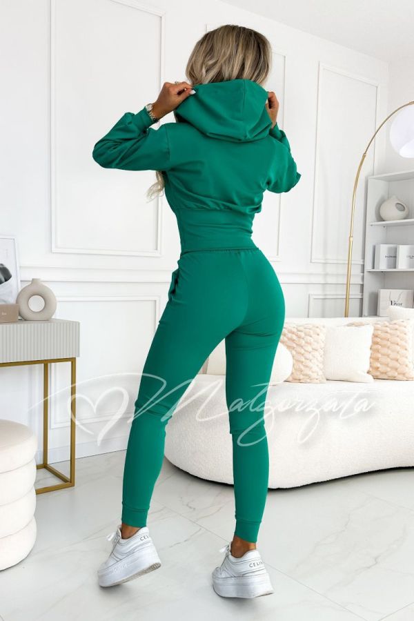 Women's Green Cotton Tracksuit Set - Chica