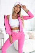 Alija - Women's three-piece tracksuit set with top pink