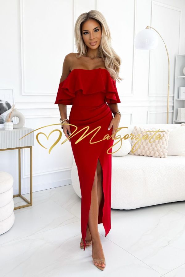 Czerwona sukienka długa hiszpanka - Hayli