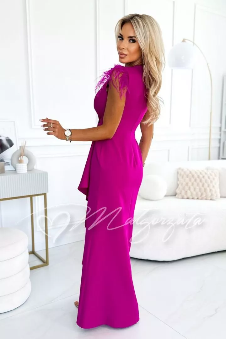 evening envelope dress for women Envelope Neck Ponte Dress - / Black Cherry- Size3XL main image 0