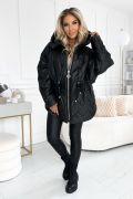 Black women's fall waist jacket - Dorita