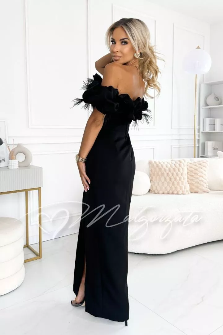 evening dress midi length Elegant Black Short Sleeve Midi Lace Cocktail Dress - 3XL main image 0