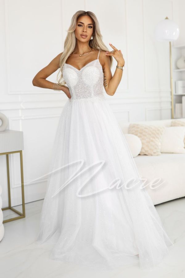 Princess cut wedding dress with richly embellished bodice - Cristina