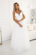 Princess cut lace wedding dress white - Valentina