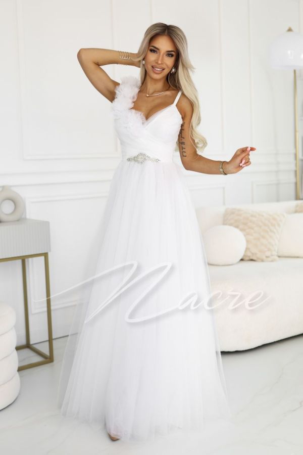 Princess cut wedding dress with zircons - Amaris