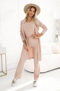 Beige knitted women's 3-piece set - Fini