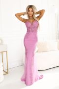 Heather fishnet cut dress with appliques - Clair