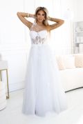 Princess wedding dress with one shoulder corset - Amalia