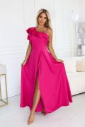 Fuchsia one-shoulder Spanish-style dress - Heri