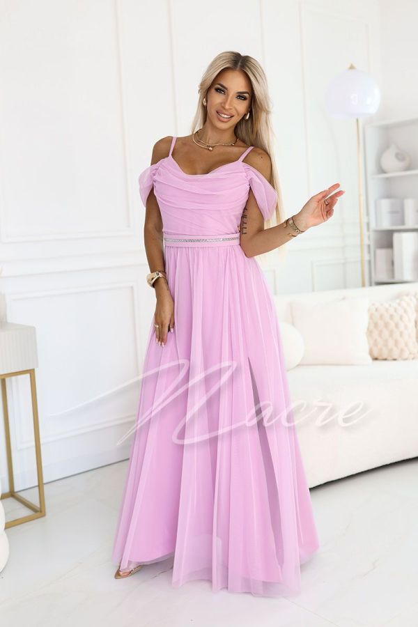 Lavender tulle maxi dress for wedding - Nina
