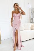 Pink maxi dress with sequin bodice - Irelia