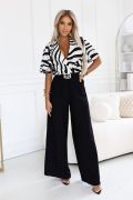 Women's jumpsuit with black pants and zebra top - Wiki
