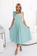 Pistachio corset midi dress for wedding - Charmi