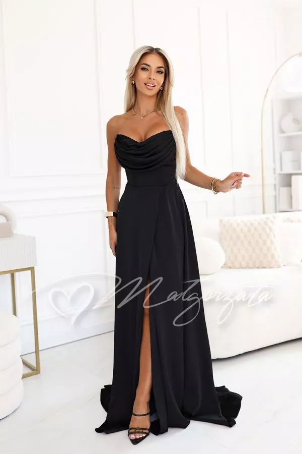 drag queen black dress Pink Orchid Floral Water-Paint Gown - Gown main image 0