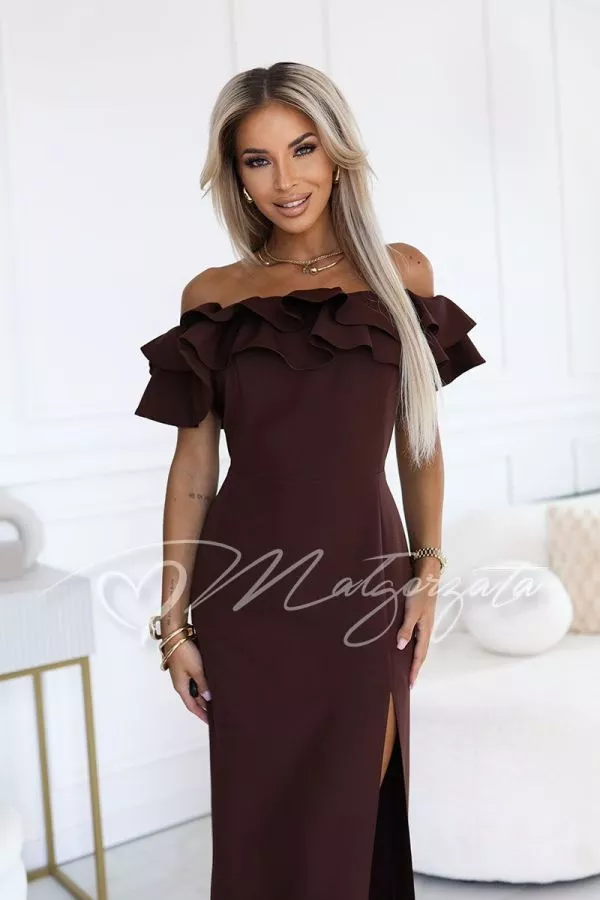 long formal yellow dress Yellow Feathers Long Train Trumpet Rhinestones Plunging Formal Dress main image 1