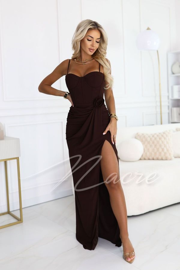 copy of Black fitted corset maxi dress - April