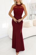 Maroon maxi evening dress - Cayli