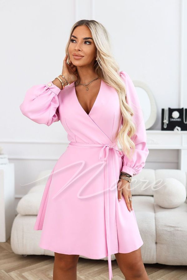 Pink long sleeve formal dress - Gretta