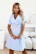 Blue flared jacket dress for communion - Oksana